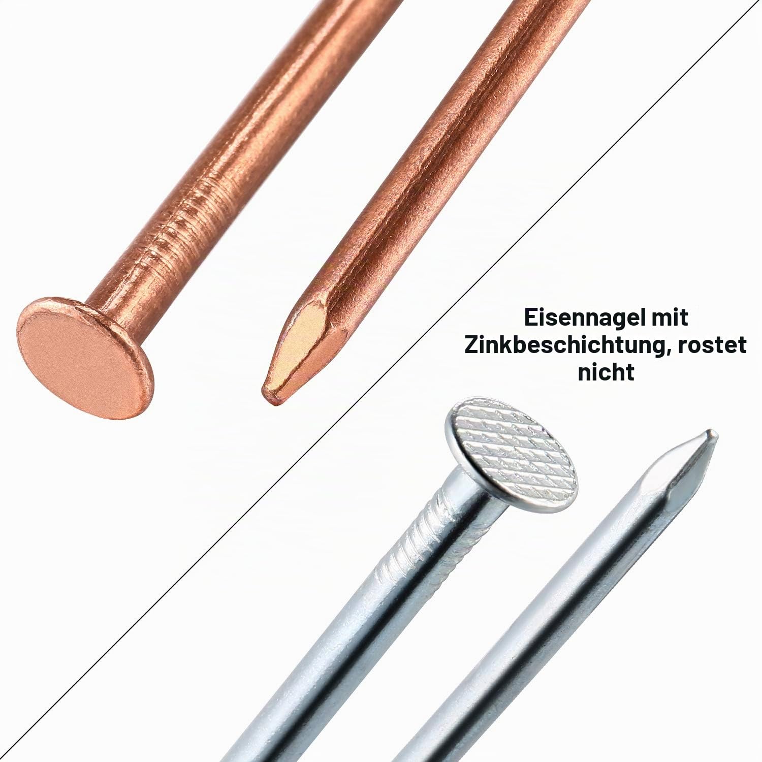 100 mm, 12 Stück, Kupfernägel, lang, zum Töten von Bäumen, Entfernen von Baumstümpfen mit 10,2 cm (4 Zoll) Nägel aus Stahl, Aufbewahrungsbox im Lieferumfang enthalten