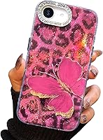 Vista 44 de I-MGAE-IN-AR - Funda compacta para iPhone 16 Pro Max con diseño de mariposa plateada brillante, a la moda, suave, delgada, de poliuretano