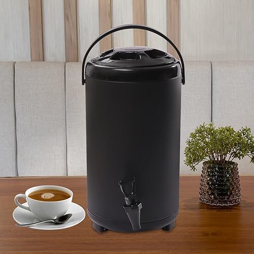 Miniatura 34 de Dispensador de bebidas aislado, dispensador de bebidas calientes de acero inoxidable de 13L/3.43 galones, dispensador portátil de bebidas frías