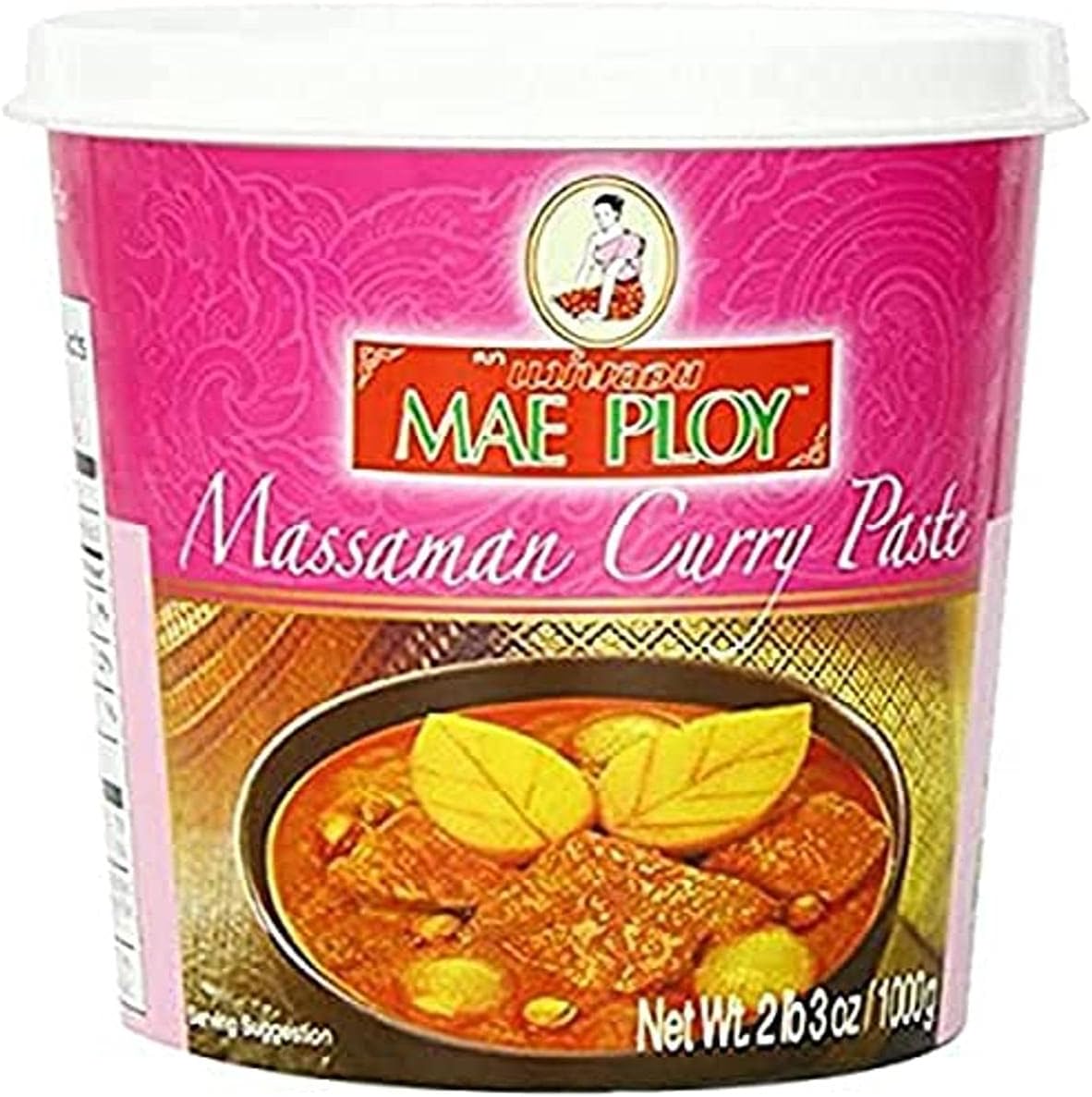 Massaman Curry Paste, Authentic Thai Masaman Curry Paste For Thai Curries And Other Dishes, Aromatic Blend Of Herbs, Spices And Shrimp Paste (35 oz Tub)