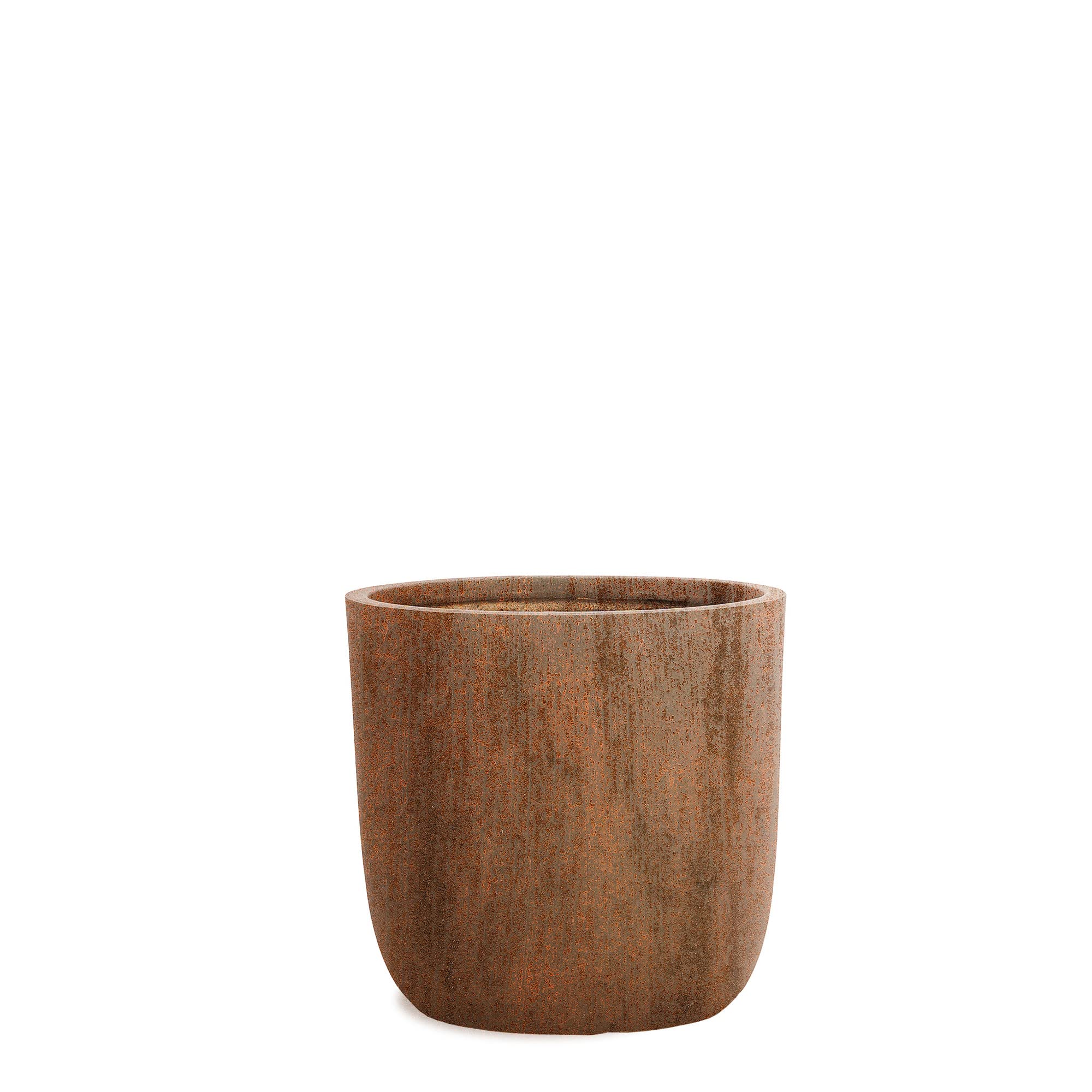 Pflanzwerk® Pot de Fleur Fibre de Verre Cup Ø34cm Rouille Brun Jardinière antigel* *Protection UV* *Qualité européenne*