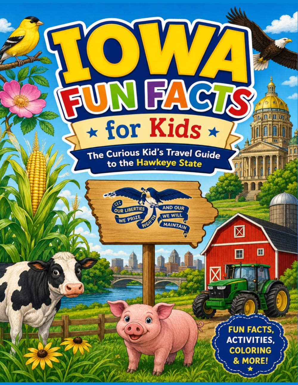 Iowa Fun Facts for Kids: The Curious Kid’s Travel Guide to the Hawkeye State (The 50 States Fun Facts for Kids Series)