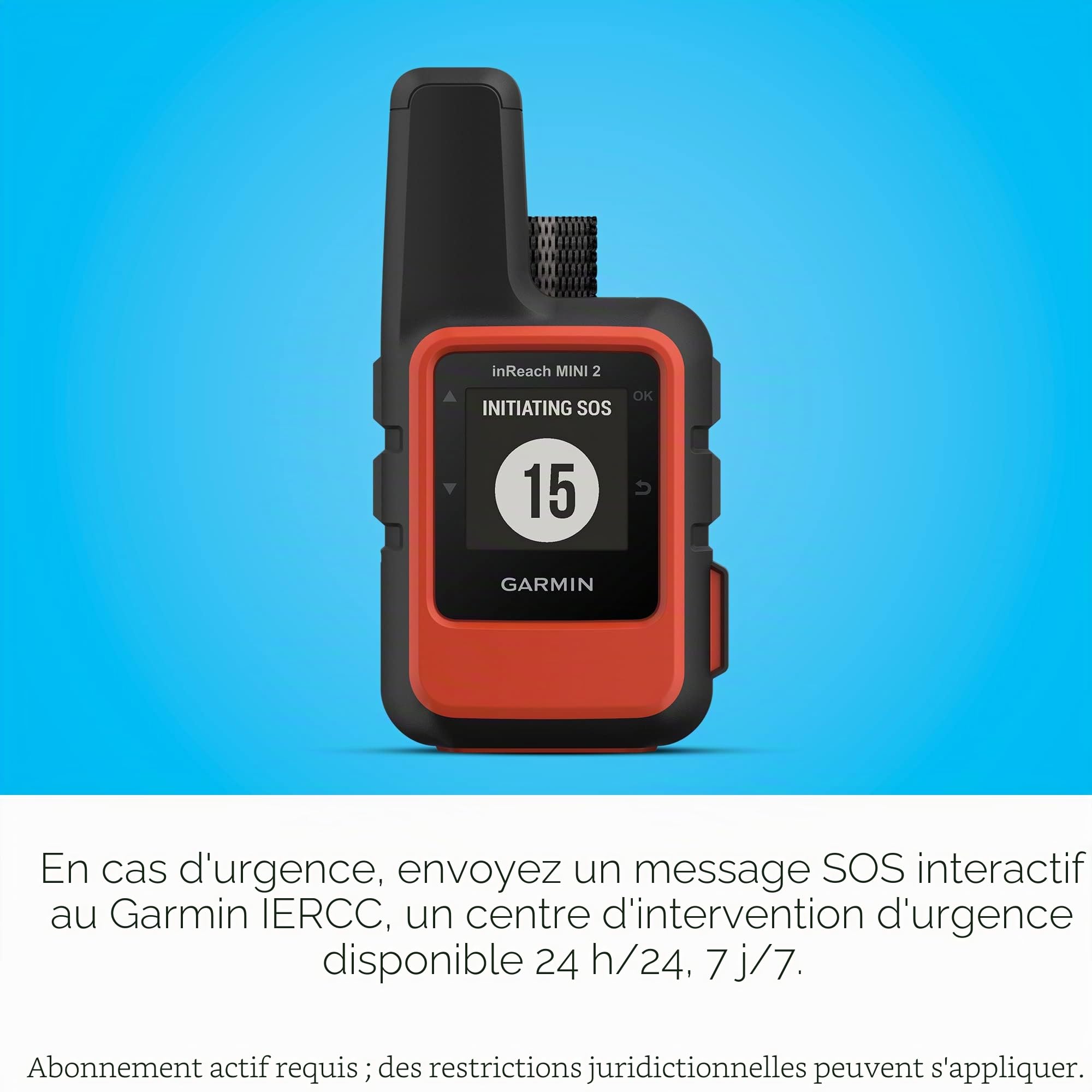 Garmin inReach Mini 2 Communicateur Satellite léger et Compact pour randonnée, Orange, 010-02602-00