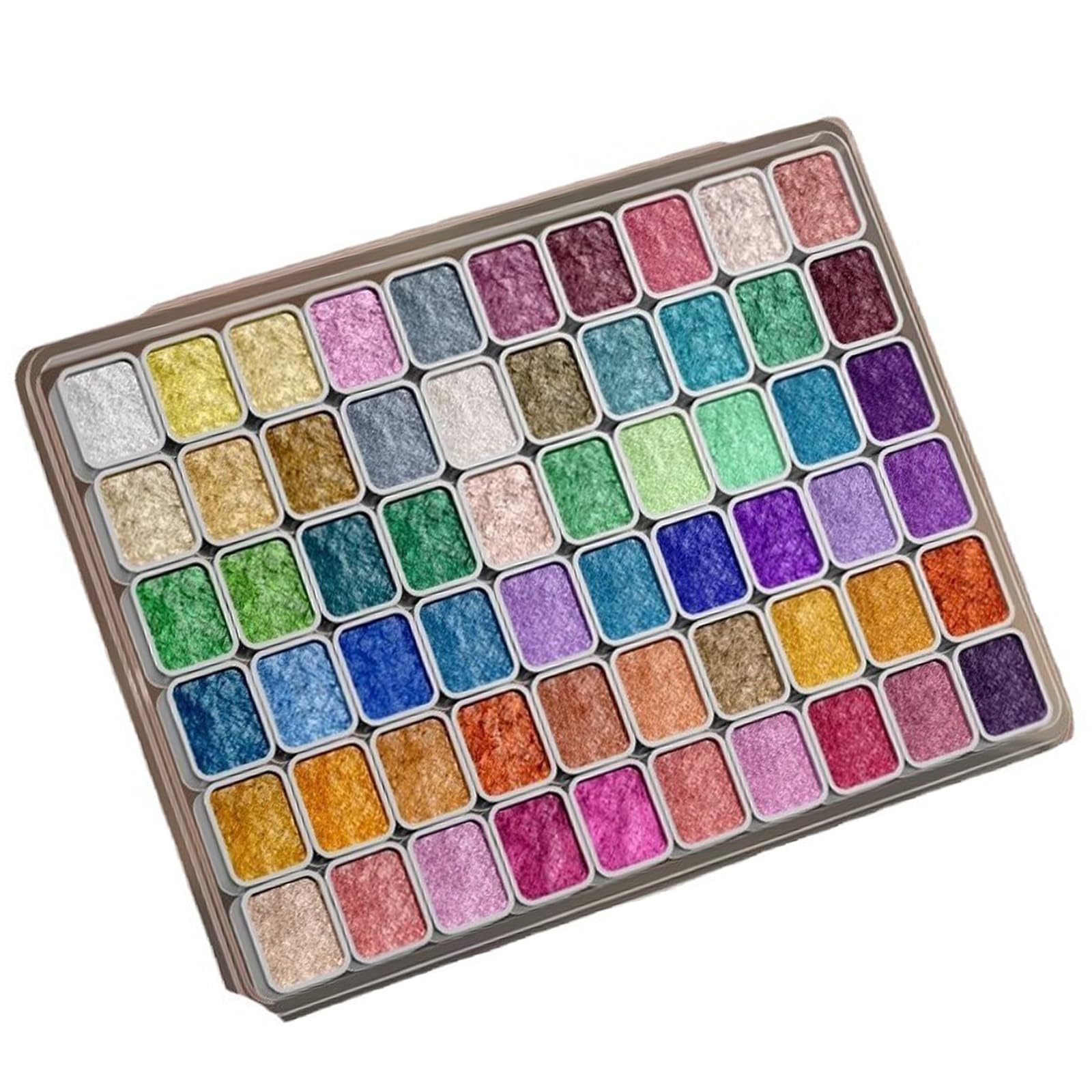 Rbrmhm As The Pic Show 60 Colors Watercolor Paint Set Watercolor Painting Pearlescent Pigment Drawing Supplies For Artists And