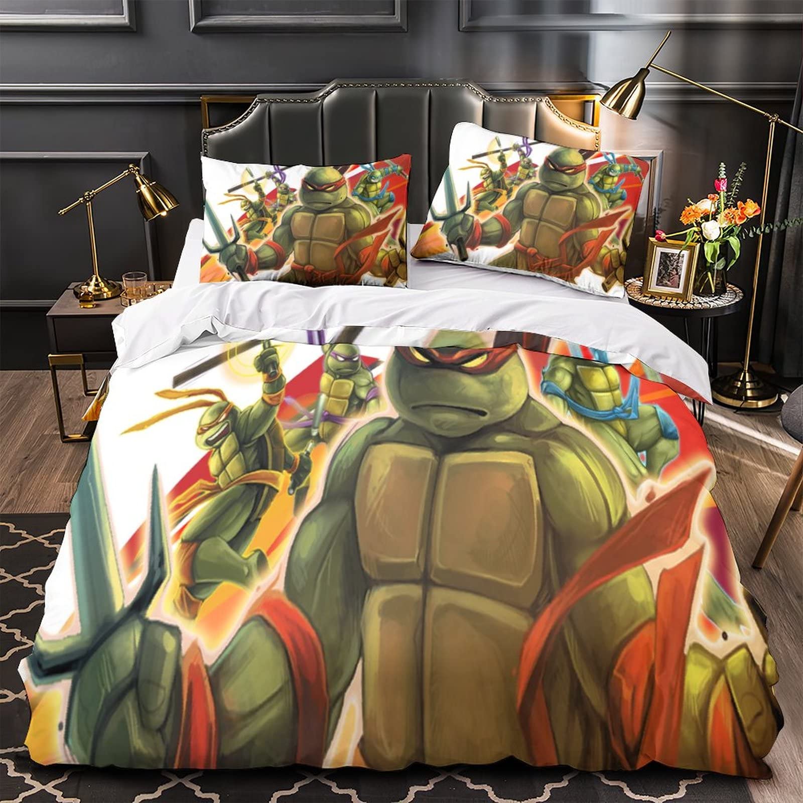 Set Copripiumino 3 Pezzi Per Letto King (220x240 Cm) - Tema Castello E Nuvole, Microfibra Morbida, Cerniera Nascosta, Bambini E Bambine