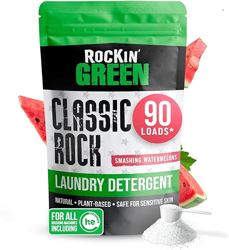 Miniatura 26 de Detergente para ropa Rockin' Green, Detergente en polvo para ropa a base de plantas, Detergente para ropa totalmente natural, Combate el olor vegano
