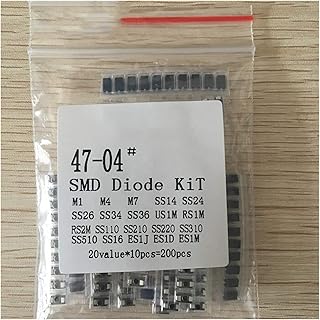 Diode 200pcs/lot SMD diode Assorted Kit 20value10PCS Contains SS110 SS220 SS210 SS310 SS510 SS16 SS26 SS34 SS36 ES1J ES1D M7 M4 US1M Diodes Resistor Accessories