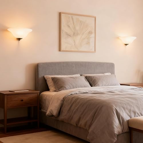 Miniatura 4 de Aplique de pared de media luna de 13 pulgadas, lámpara de pared regulable con 1 luz, lámpara de pared moderna con pantalla de vidrio esmerilado