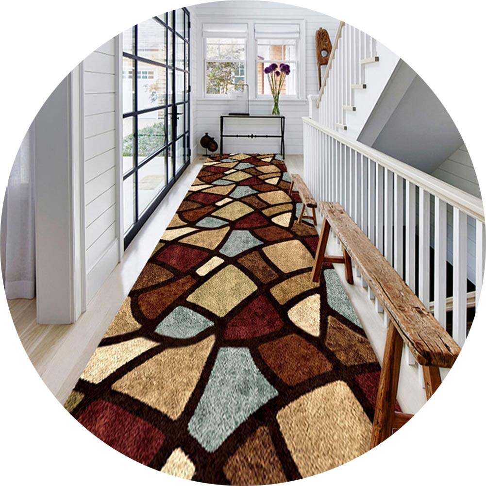 Tapis de couloir moderne et antidérapant lavable pour entrée de maison
