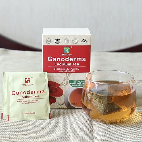 Miniatura 3 de Wins Town Té Ganoderma Lucidum, aumenta la inmunidad y reduce la grasa sanguínea auxiliar, 20 bolsitas de té