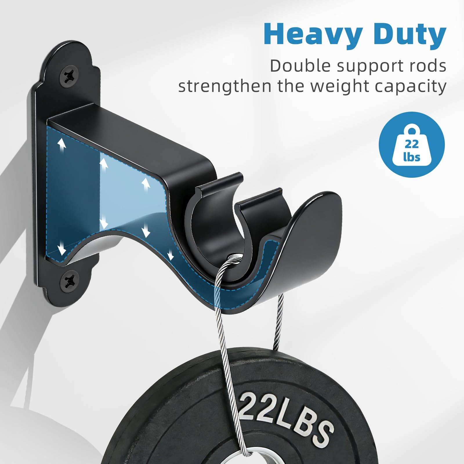 Heavy Duty Curtain Rod Brackets - 4 Pack -5