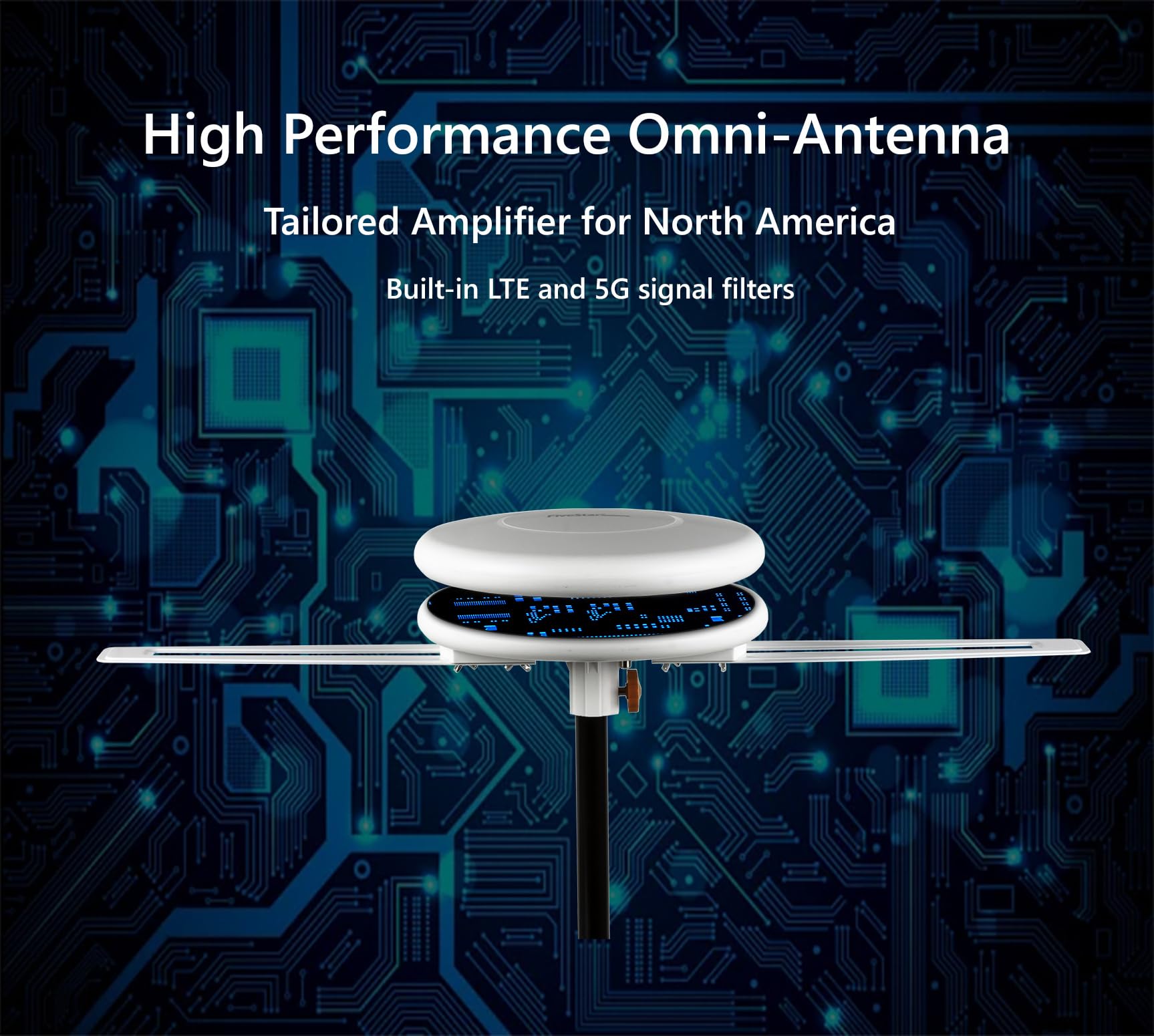 Five Star Antenne TV numérique HD omnidirectionnelle 2024 améliorée à 360 degrés, kit d'installation 4 téléviseurs pour grenier ou extérieur, résistant aux intempéries, prend en charge ATSC 3.0 et 4K