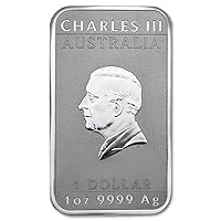 Vista 6 de 2018 - Presente (Año aleatorio) P 1 oz Lingote de Plata Australia Perth Mint Serie Dragón Moneda Rectangular Brillante sin Circular con Certificado