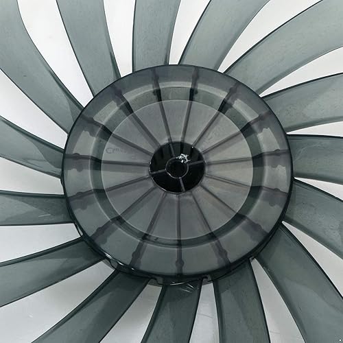 Miniatura 5 de Cuchillas de repuesto para ventilador de 16 pulgadas, 5 hojas con cubierta de tuerca para ventilador de pedestal de pie doméstico de 1214 pulgadas,