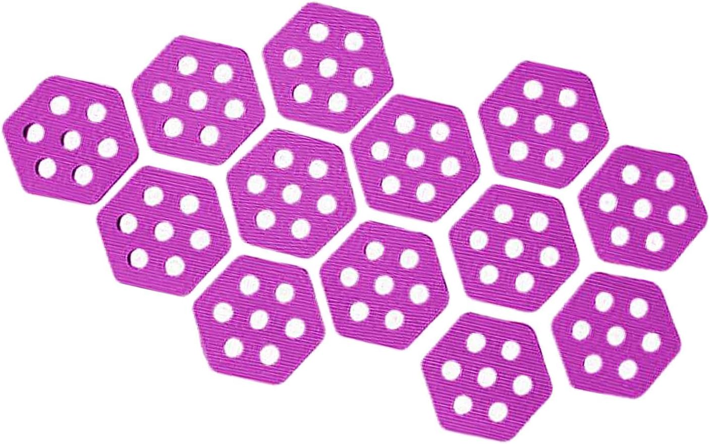 12X Hexagon Surfboard Pads Deck Grip Non Slip Mat for Surfboards Kiteboards Skimboarding Traction Pads EVA Material 4.72Inch