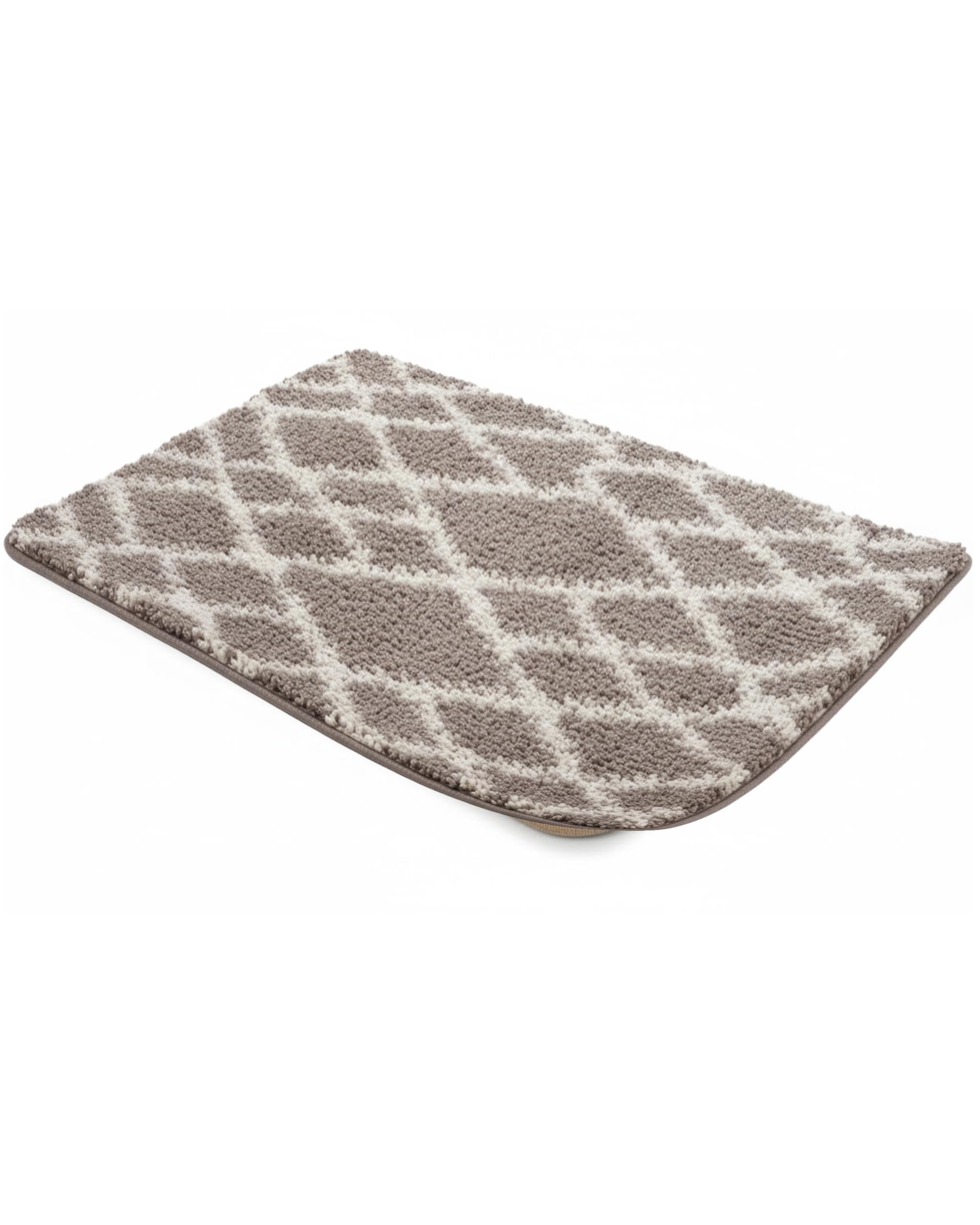 Tapis d'entrée antidérapant Nest & Nibble : tapis lavable et doux marron 80x120 cm