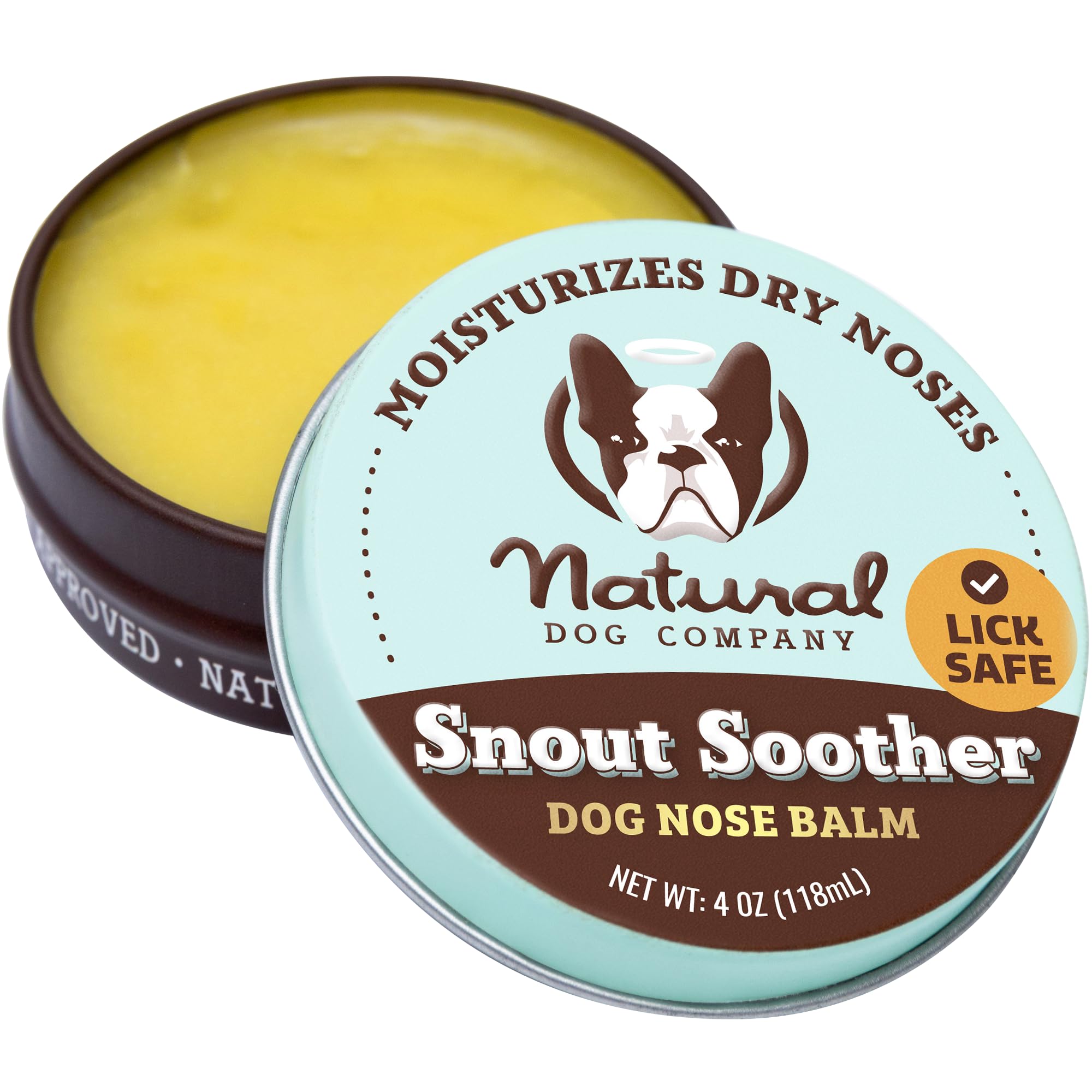 Natural Dog Company Snout Soother Balm – Dog Nose Balm for Dry Cracked Snouts, Moisturizing Winter Nose Care with Coconut Oil & Shea Butter, Lick Safe
