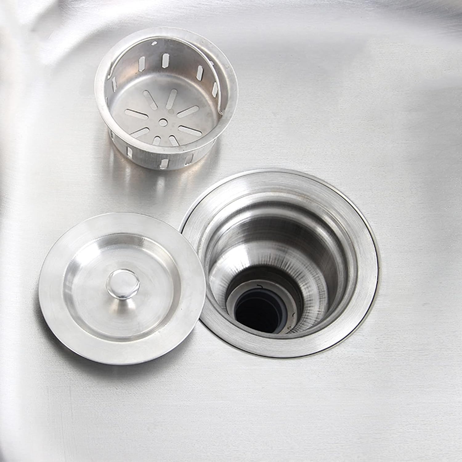 Sink Sink Wall-Mounted Utility Sink,Stainless Steel Commercial Kitchen Sink Single Bowl,for Outdoor, Indoor, Garage, Kitchen, Laundry Room, Utility Room,