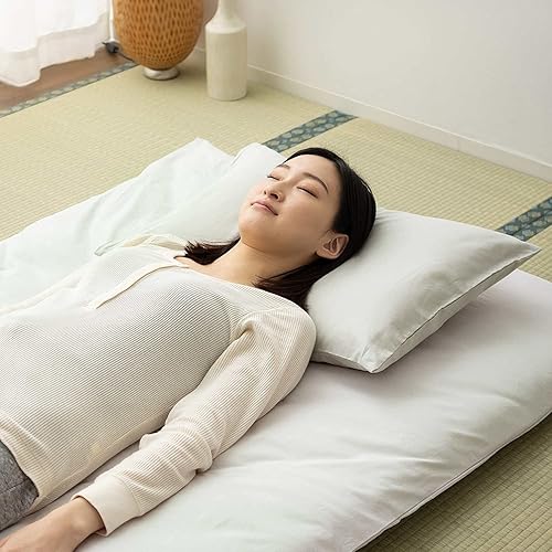 Miniatura 4 de EMOOR Funda con cremallera para colchón de futón japonés PRESSO TwinTwin XL, fabricada en Japón, 100% algodón (azul), protector de colchón de tatami