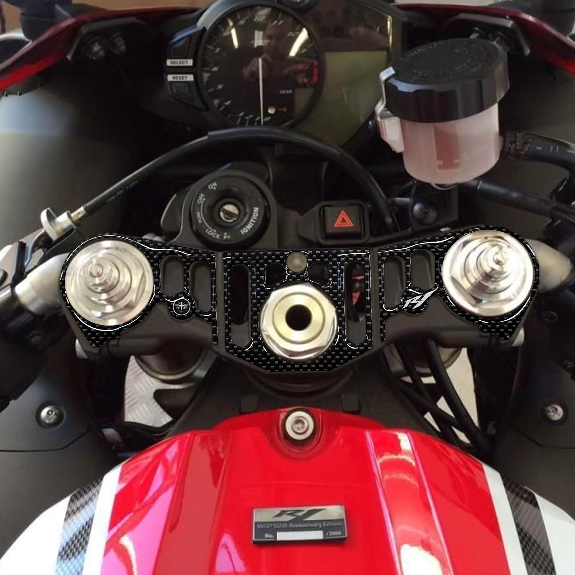 Adesivo Protettivo Per Forcella Yamaha R1 2004-2006 - Effetto 3D, Nero, 268.1x84.7 Mm - Foto 8