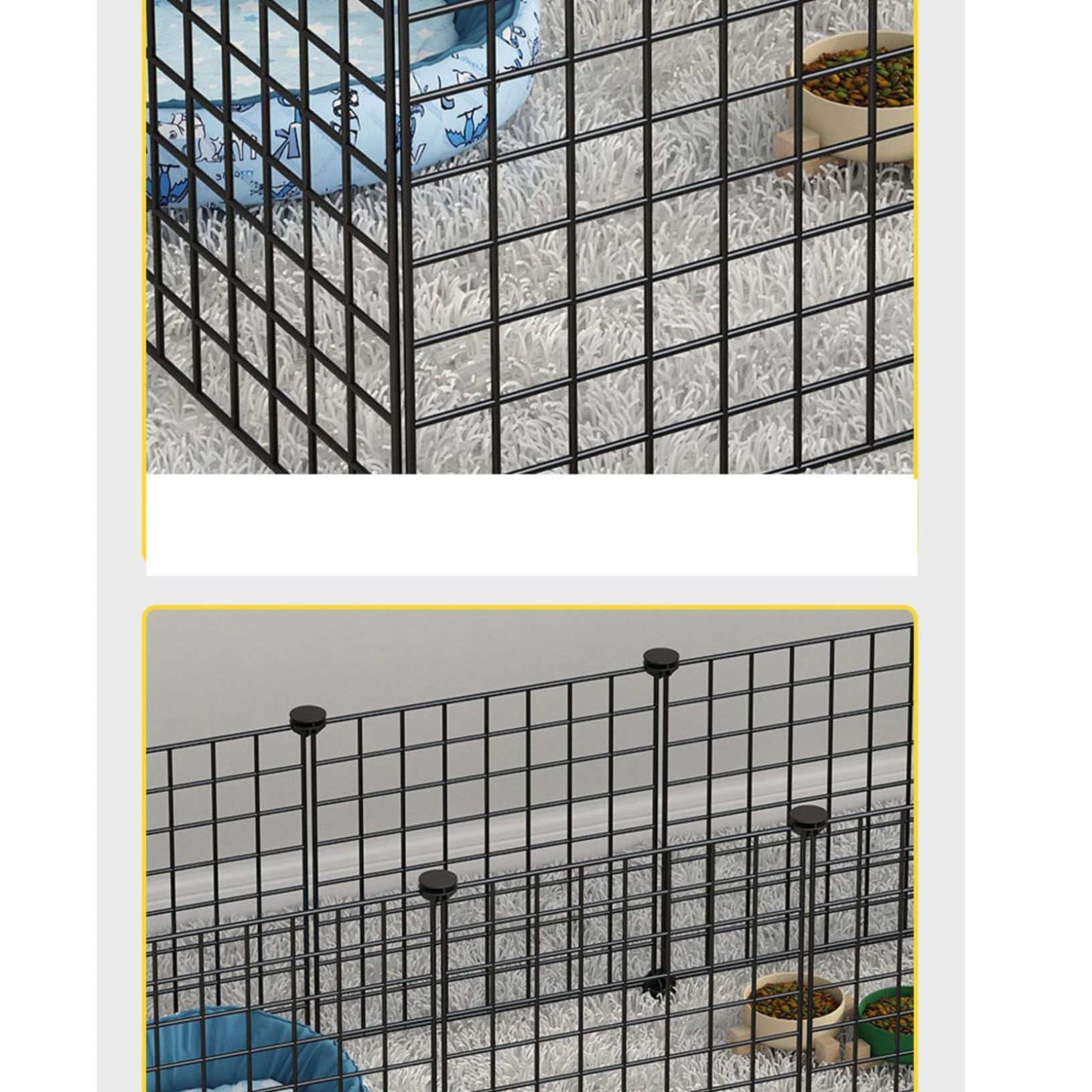 Amazon.co.jp: ペットサークル 猫用・犬用 パネル 樹脂 スチール網