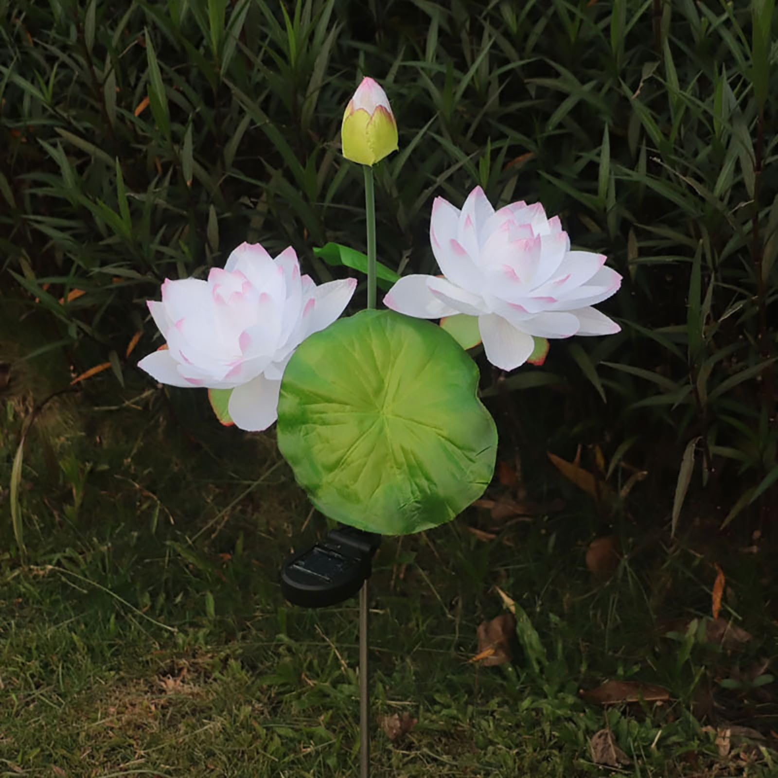 MIOBER Solar Lights Outdoor Solar Powered Lotus Flower Lights Decorative Flower Lamp Solar Lights Outdoor Waterproof for Garden