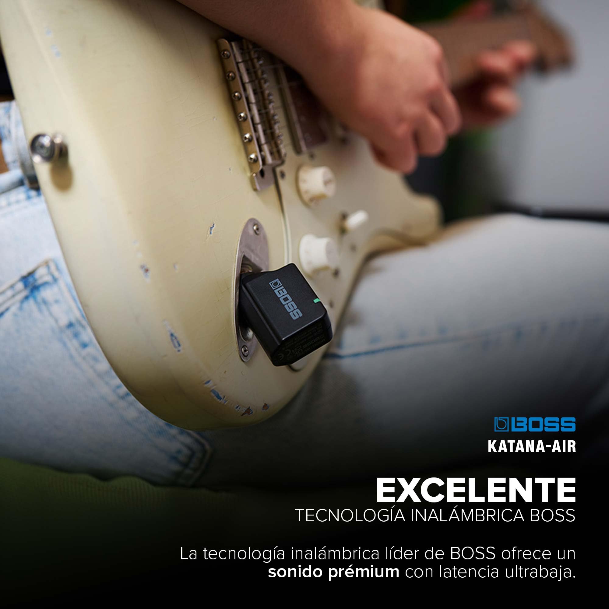 BOSS Katana-Air | Wireless Compact Desktop Amplifier for Guitar, Bass & Acoustic-Electric Guitar & Bass | 5 Amp Characters | Acclaimed Katana Amp & Effect Tones | WL-T Transmitter with Motion Sensing