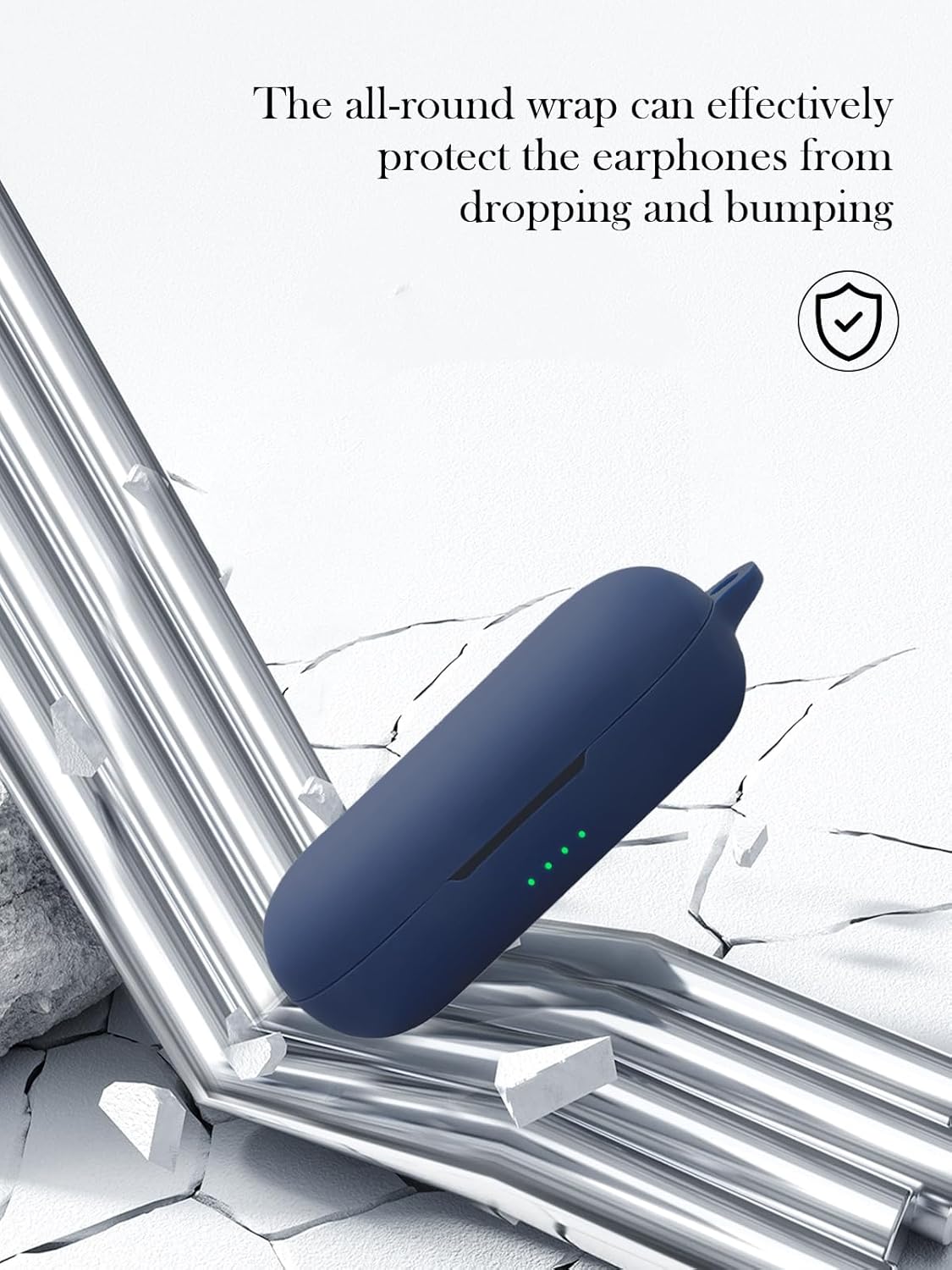 Case for Raycon Open Earbuds True Wireless Bluetooth Headphones,Soft Protective,BOVUGAC Silicone Case Cover with Keychain & Cleaning Kit & Lanyard for Raycon Open Earbuds-Blue - Image 2