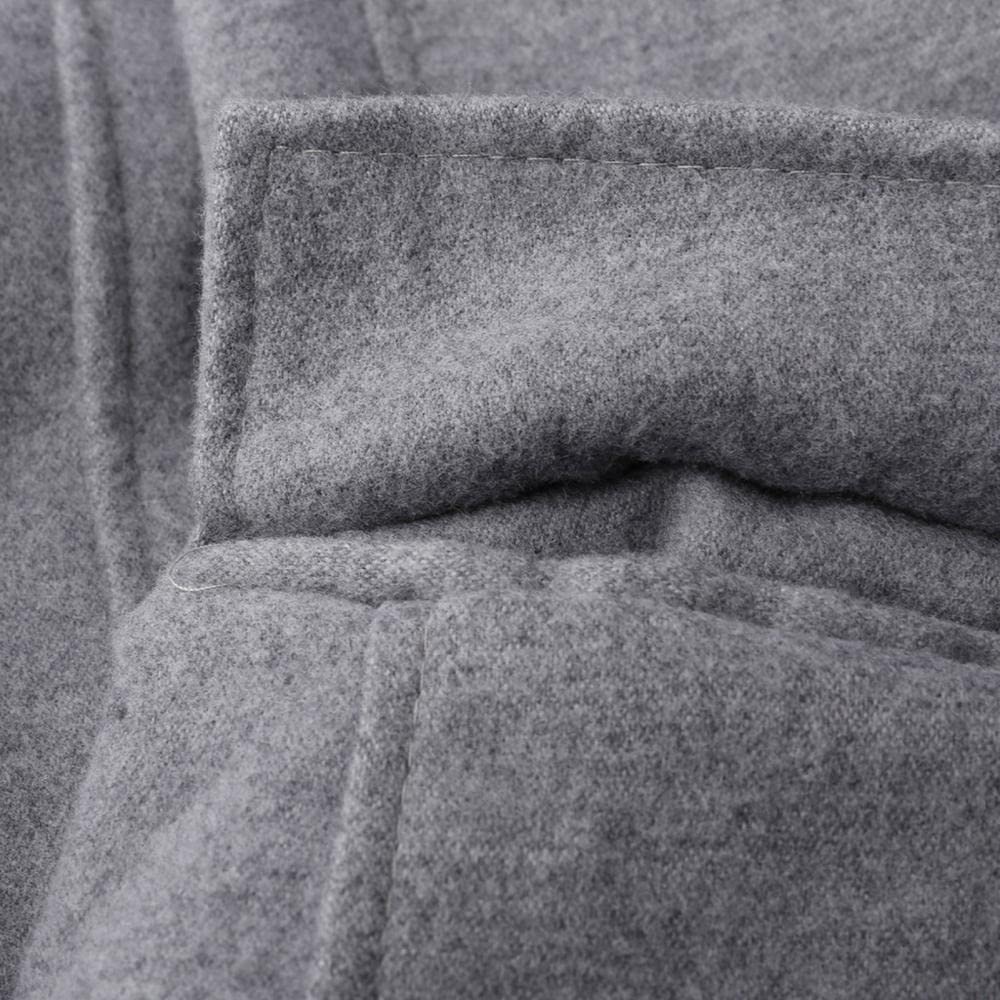 Suéter Abrigos Casuales para Hombres Cárdigan de Longitud Larga Color Sólido Lana Manga Larga Abrigo con Cuello Vuelto Chaqueta Larga de un Solo Pecho/Gray/3Xl