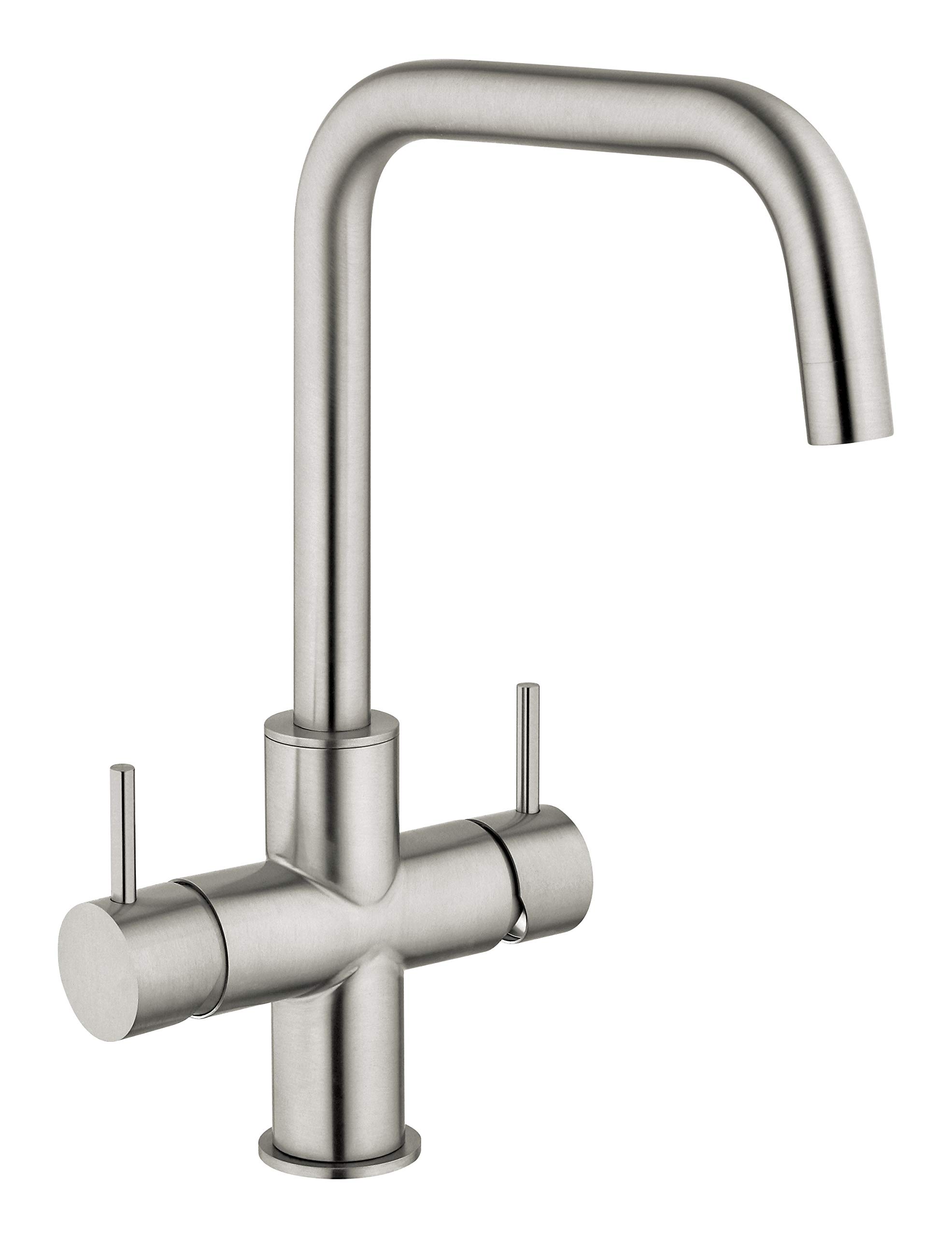 Sistema de agua potable bajo fregadero SPRUDELUX INOX sin unidad de filtrado con grifo de 5 vías CUCINA ESTETICA. Fabricante de refrescos profesional para hogares privados. Agua con gas