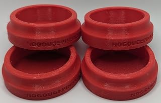 Rubber Leg Leveler Caster Feet, Footies, Cups, Set of 4 (RED)