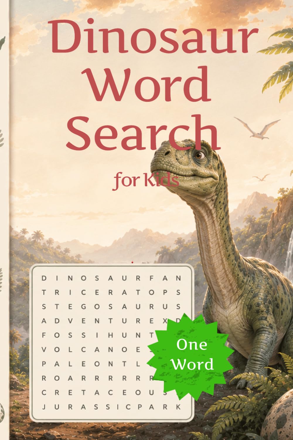 Dinosaur Word Seach for Kids: One Word Search