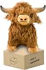 12 Inch Highland Cow Stuffed Animal, Realistic Scottish Highland Cow Plush Toy, Cute Fluffy Cow Stuffed Animal Gift for Adults Kids Boys Girls Birthday Present