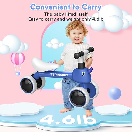 Miniatura 4 de Bicicleta de equilibrio para bebés de 1 año, regalos para niños y niñas, juguetes para bicicleta de equilibrio para niños de 12 a 24 meses, sin