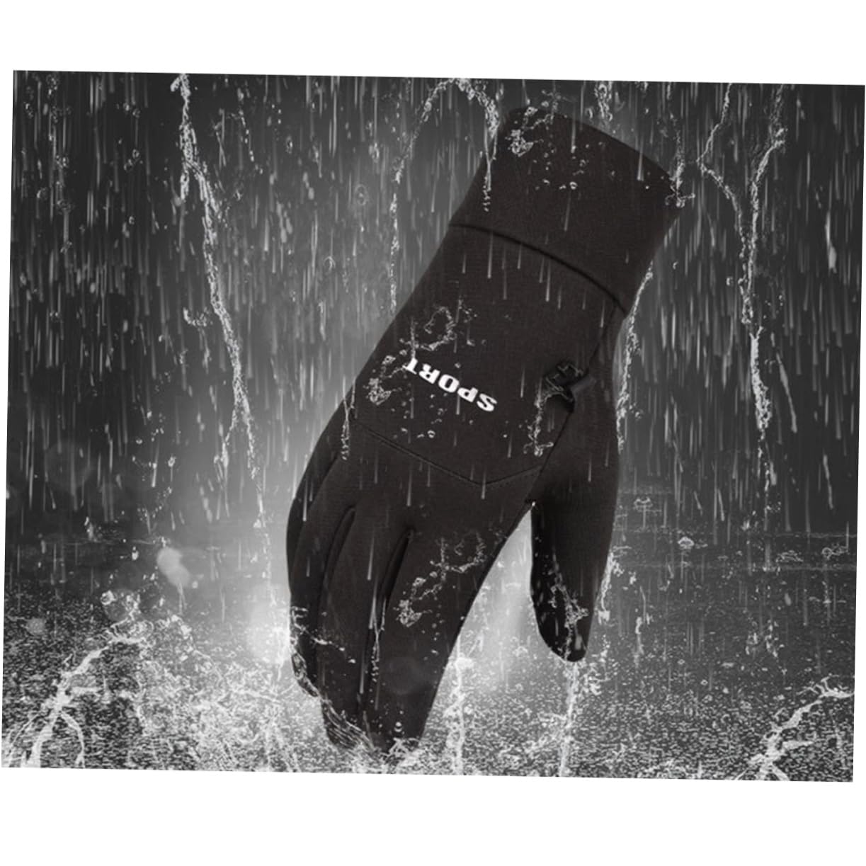guantes de invierno gloves men pantalla táctil más cálido montaña Hombres windproof negro guantes de ciclismo guantes de dedo Black