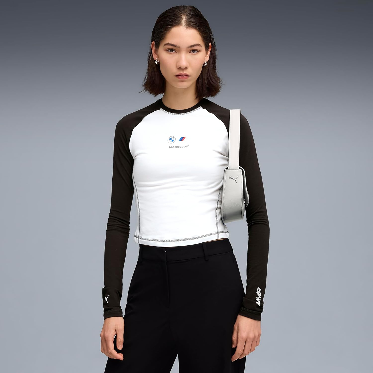 PUMA Women's Standard BMW M Motorsport Babydoll Long Sleeve T-Shirt, White AH25 - Image 2