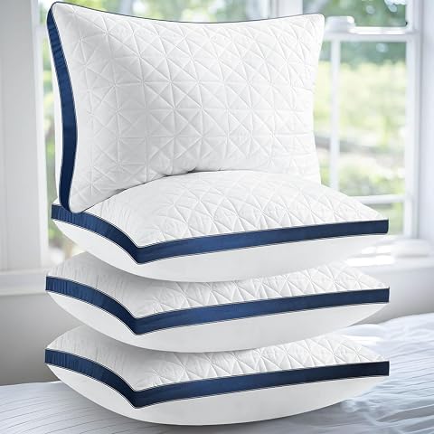 Slybear King Size Pillows Set of 4 - Cooling Hotel Luxury Bed Pillows for Sleeping 4 Pack Supportive