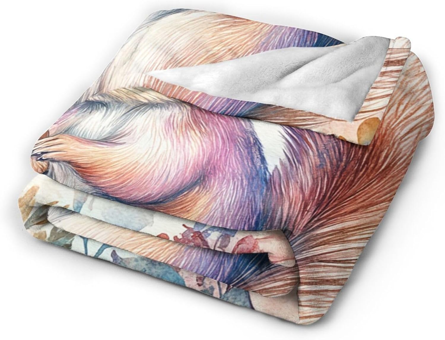 Squirrel Blanket Squirrels Throw Blanket Soft Warm Fuzzy Plush Chipmuck Throw Blanket Gifts for Girls Women Squirrels Lightweight Fleece Flannel Gift Blankets for Kids Adults 40"X50" - Image 4