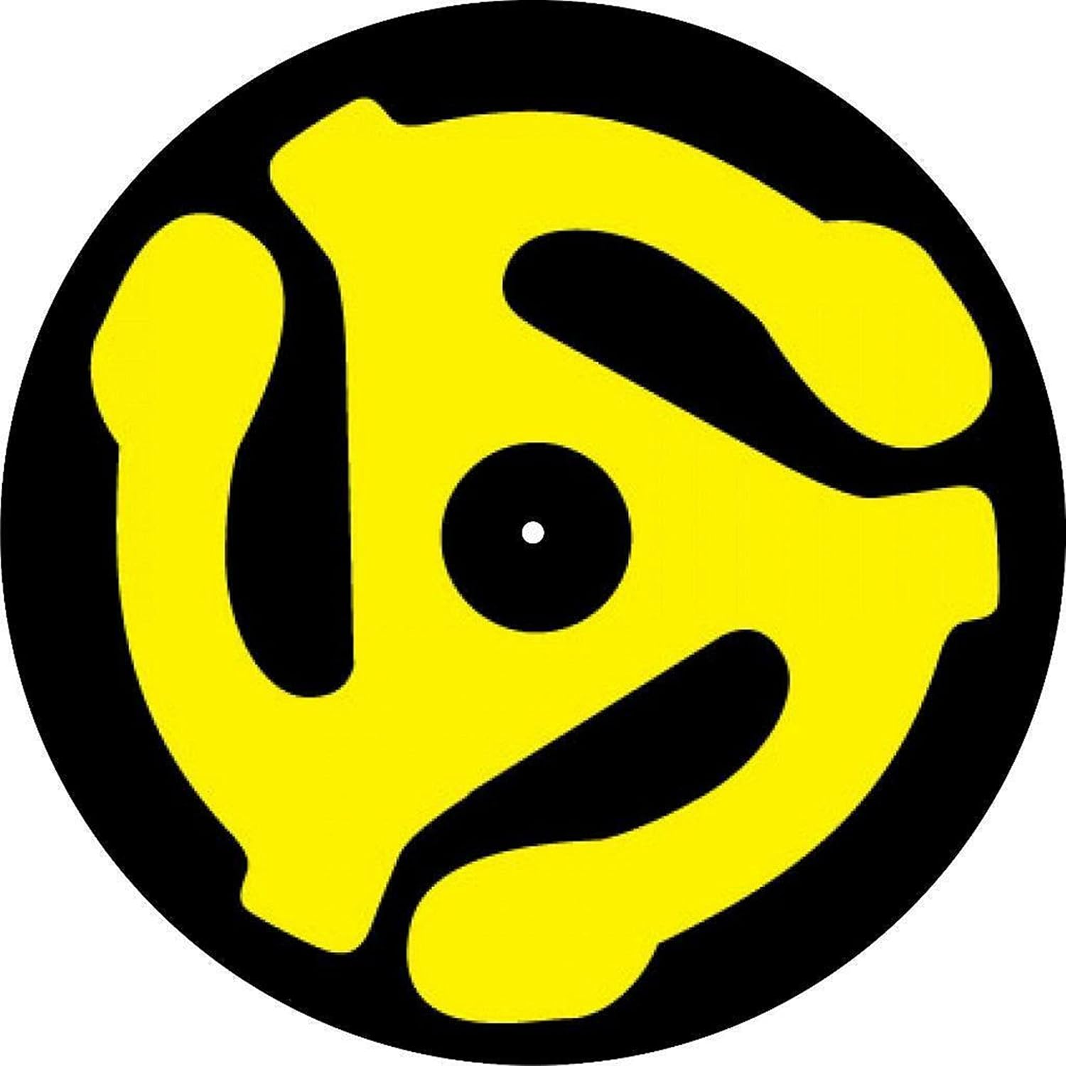 One Pair 45 Adaptor #1 Vinyl Memorabilia 7" inch Slip Mat Portablism Turntable Slipmat DJ Platter Pad x2