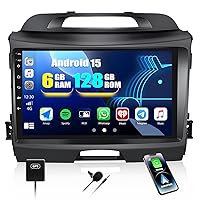 CAMECHO [6+128G 8-Core] Android 15 Autoradio per Kia Sportage 3 III SL (2010)