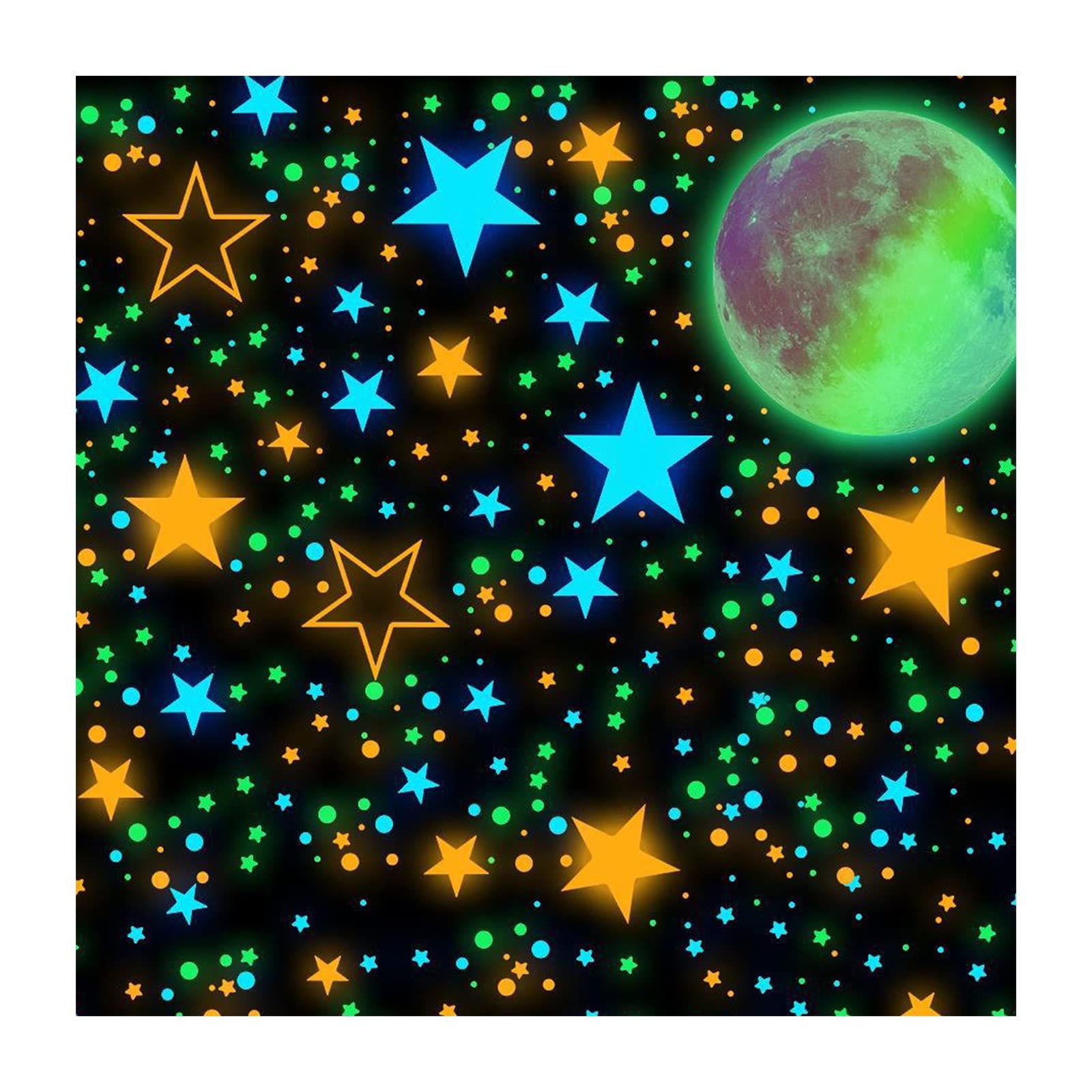 Stickers muraux bébé phosphorescents : 1449 étoiles pour illuminer la nuit sans électricité