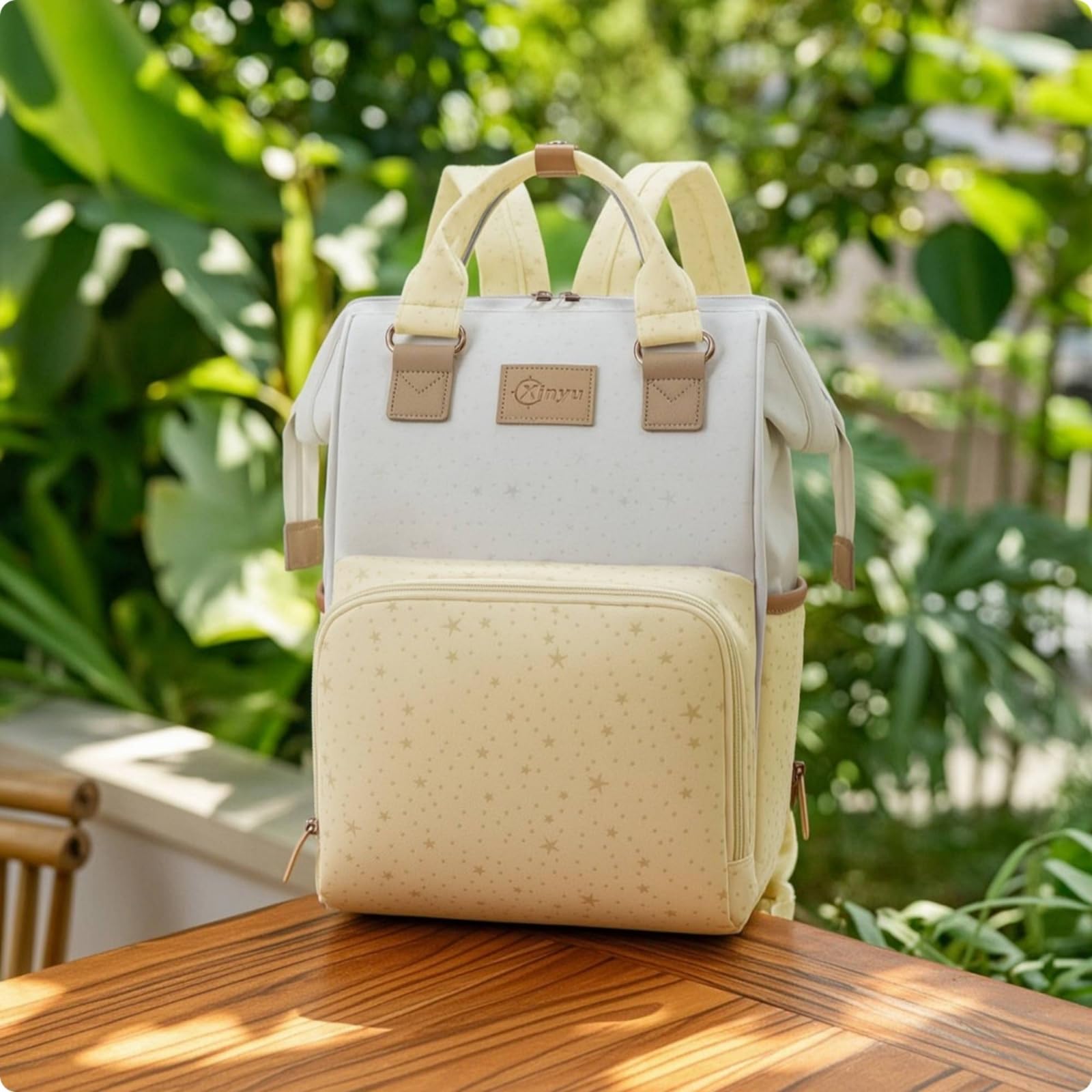 Zaino Fasciatoio con Tasche Pratico Zaino Facile da Pulire Borsa Fasciatoio per Mamme, Neonati, Asilo Nido, Array, Nero