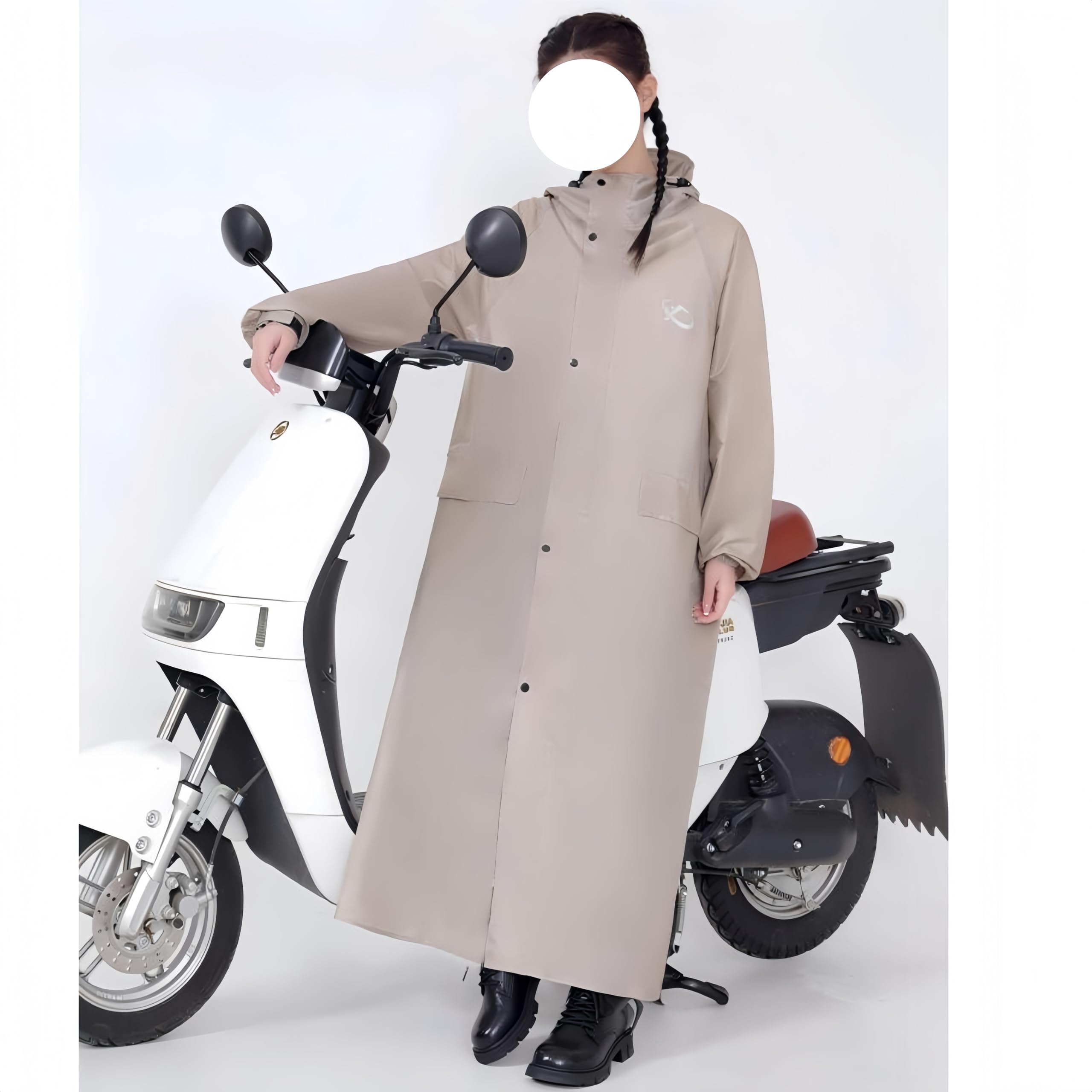 Veste de pluie longue, imperméable, respirante avec manches et capuche réfléchissante, manteau de pluie pour vélo pour homme et femme