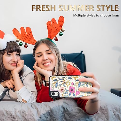 Miniatura 6 de NNH Funda tipo cartera compatible con iPhone XR con bloqueo RFID, ranuras para tarjetas, funda de piel sintética, función atril, doble cierre