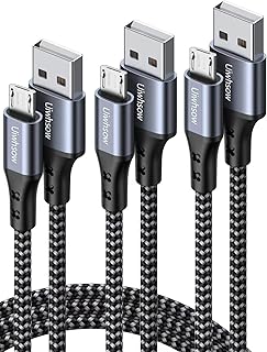 Micro USB Cable, 3Pack 3.3ft USB A to Micro Fast Charging Cable Braided Android Fast Charger Cord Compatible for Samsung Galaxy S7 S6 J7 Edge Note 5, Kindle, PS4 Controller, Xbox,LG,Moto E5 E6 etc