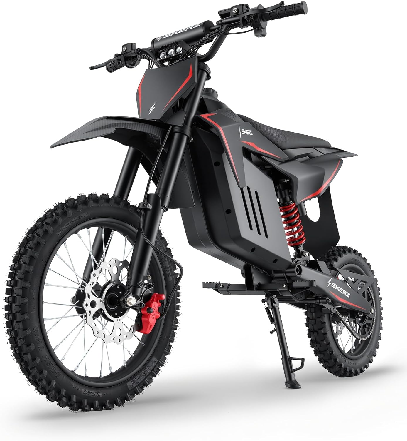 Skeri Electric Dirt Bike for Adults & Teens, 14″/12″ Fat Tire 3200W Motor 37MPH Off-Road EBike, 48V 21Ah Battery Hydraulic Disc Brakes Dual Suspension IPX5 Waterproof, Fit for Age 13+