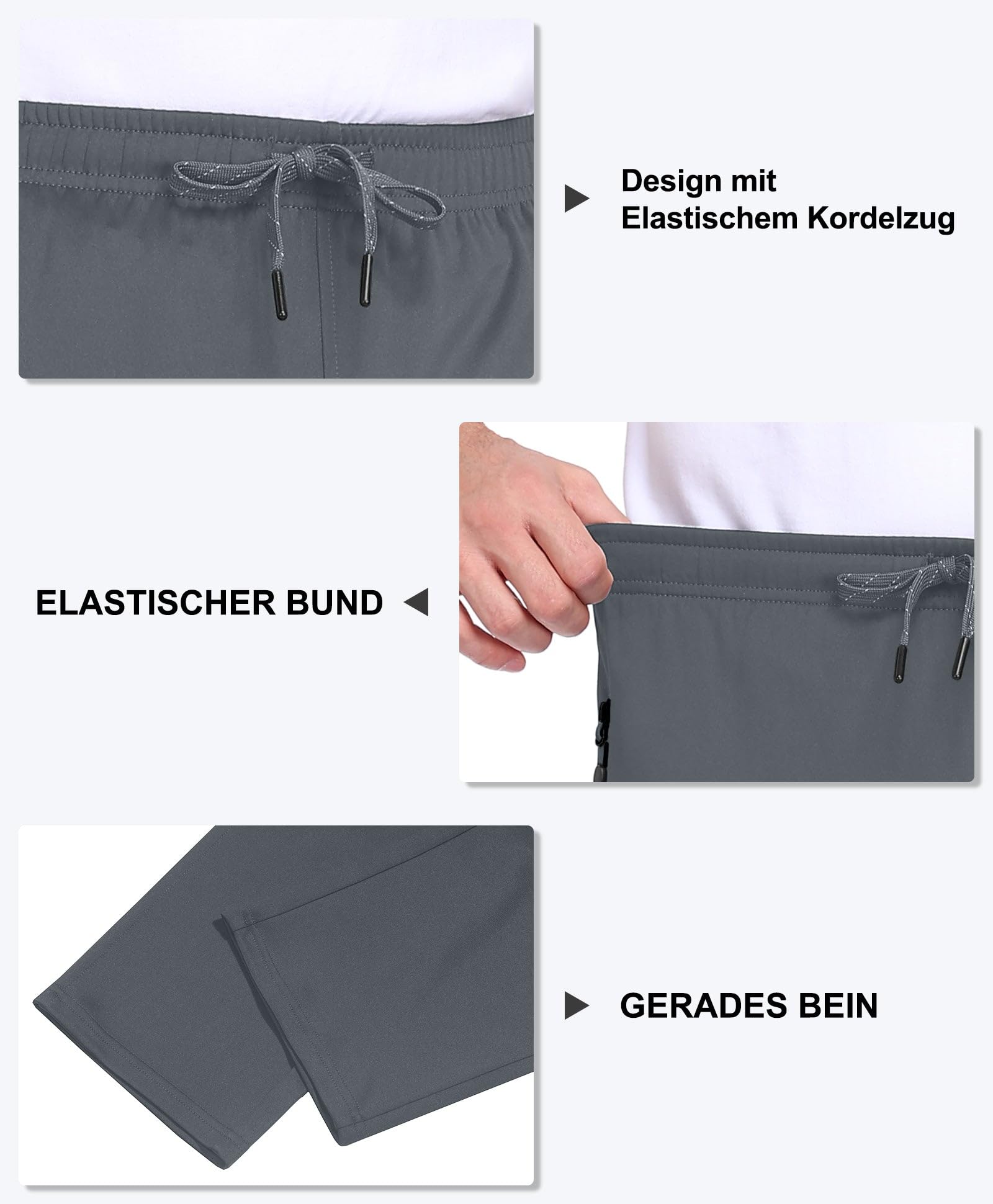 Little Donkey Andy Herren Trainingsanzug Jogginganzug Set Lässig Leichter Sportanzug mit Vollverschluss Jacke & Hose für zu Hause, Freizeit und Gym