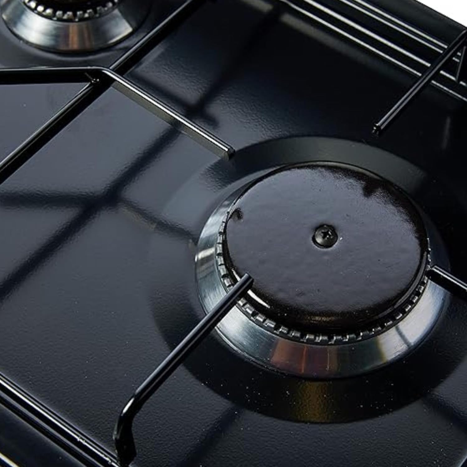 Melchioni Family | Hornillo de Camping 3 Fuegos Negro MINERVA 3, Gas GPL, Tapa Protectora, Parrilla y Quemadores Extraíbles, Estructura de Acero Esmaltado