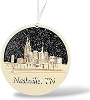 Vista 21 de Adorno de madera grabado con láser de St. Louis, Missouri – Adorno navideño de madera hecho a mano, recuerdo de Missouri, decoración rústica