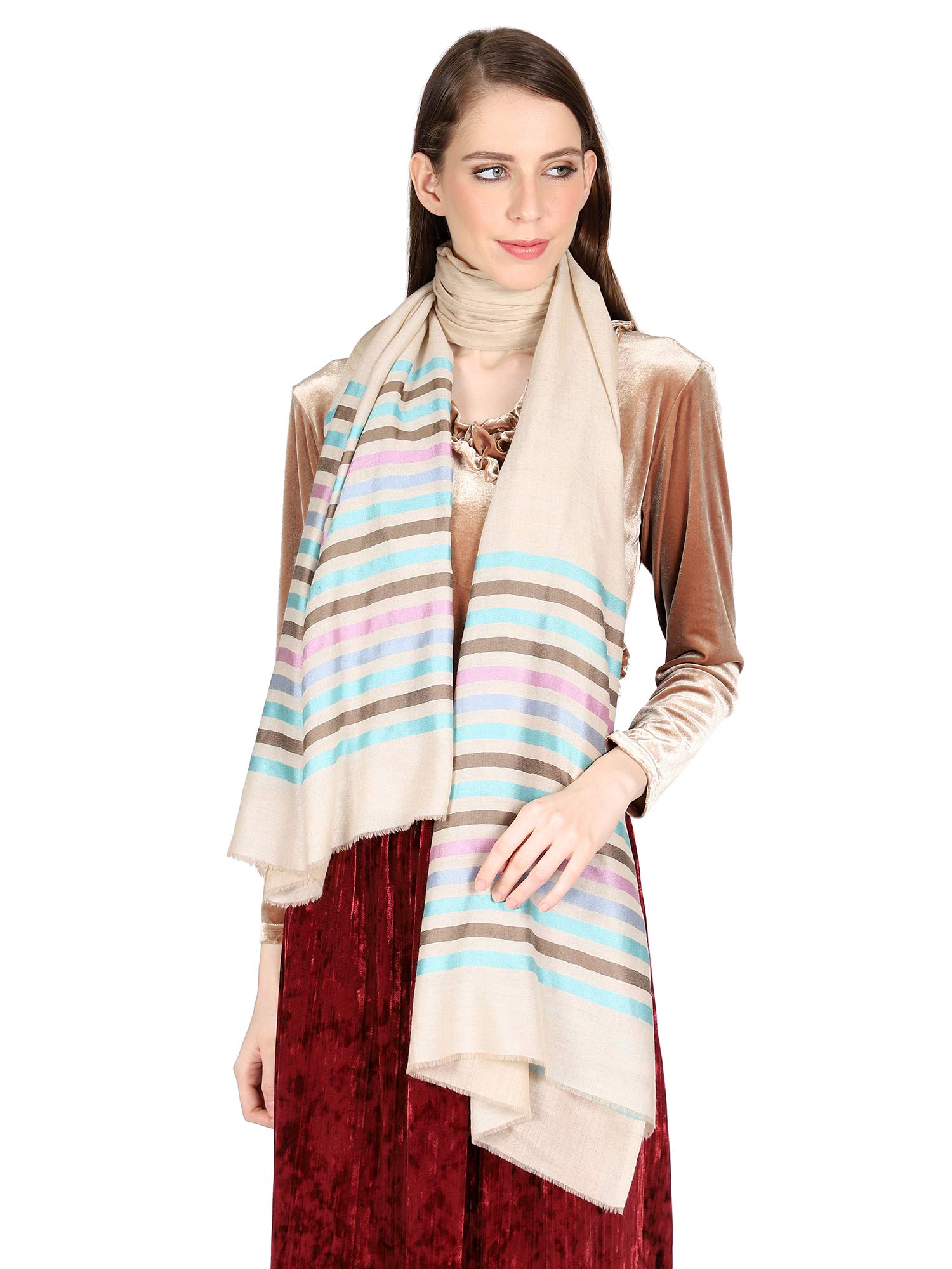 Welkin Beige Colour duppatta/stole/shawl - Product Dimensions (LxW) in cms : 70 x 180